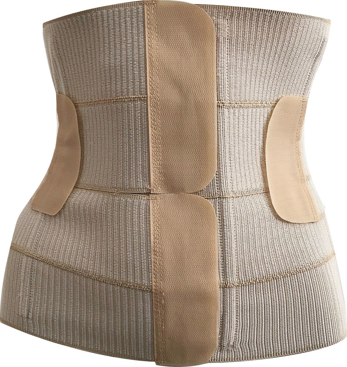 Faixa abdominal em elástico velcrado com reforço na cintura
